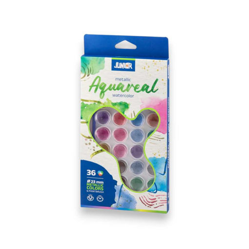 Picture of AQUAREAL WATERCOLOURS METALLIC X36